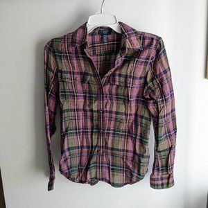 Chaps Women's Plaid Button Down Shirt - Size Small Petite